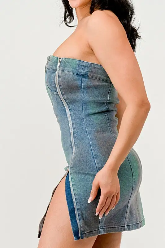 Comfort Fit Denim Mini Dress