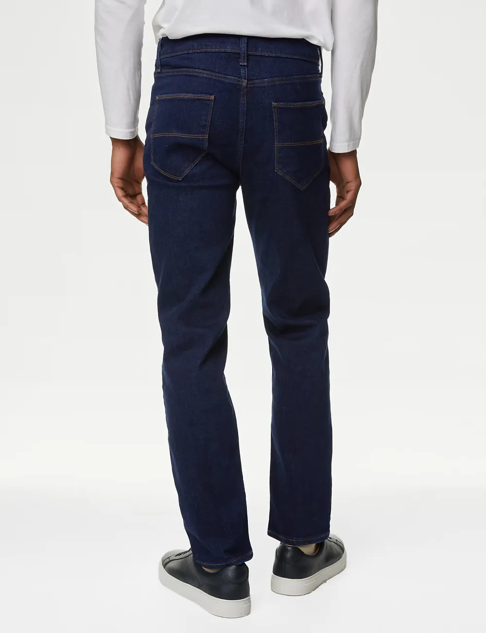 Men's Black Loose Fit Stretch Casual Jeans
