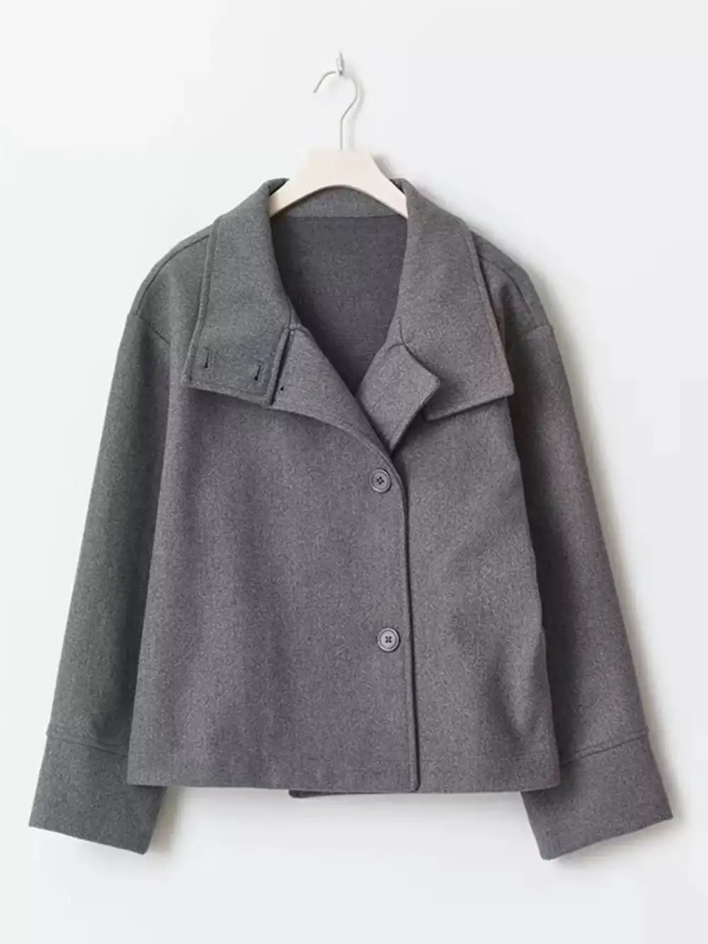 Wool Blend Long Sleeve Outerwear
