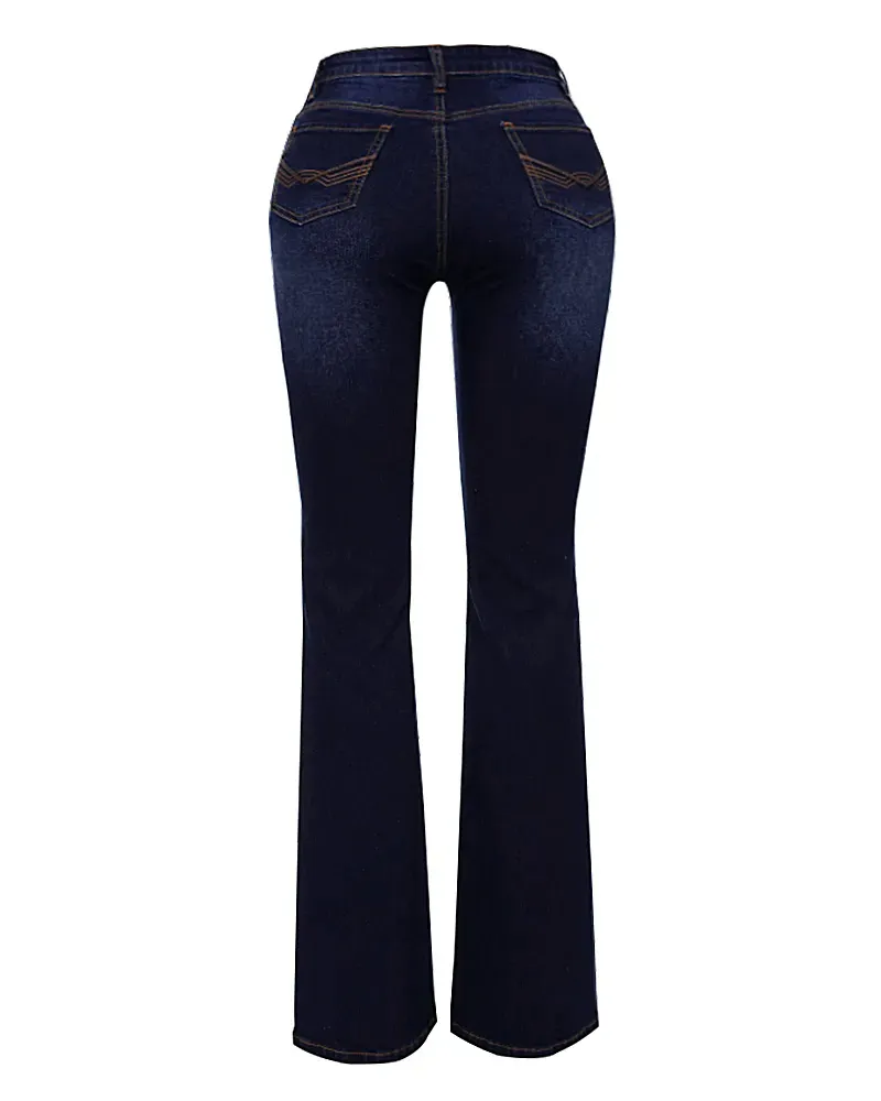 Vintage Mid Waist Flare Jeans