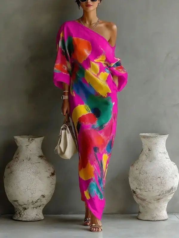 Printed Long Maxi Dress