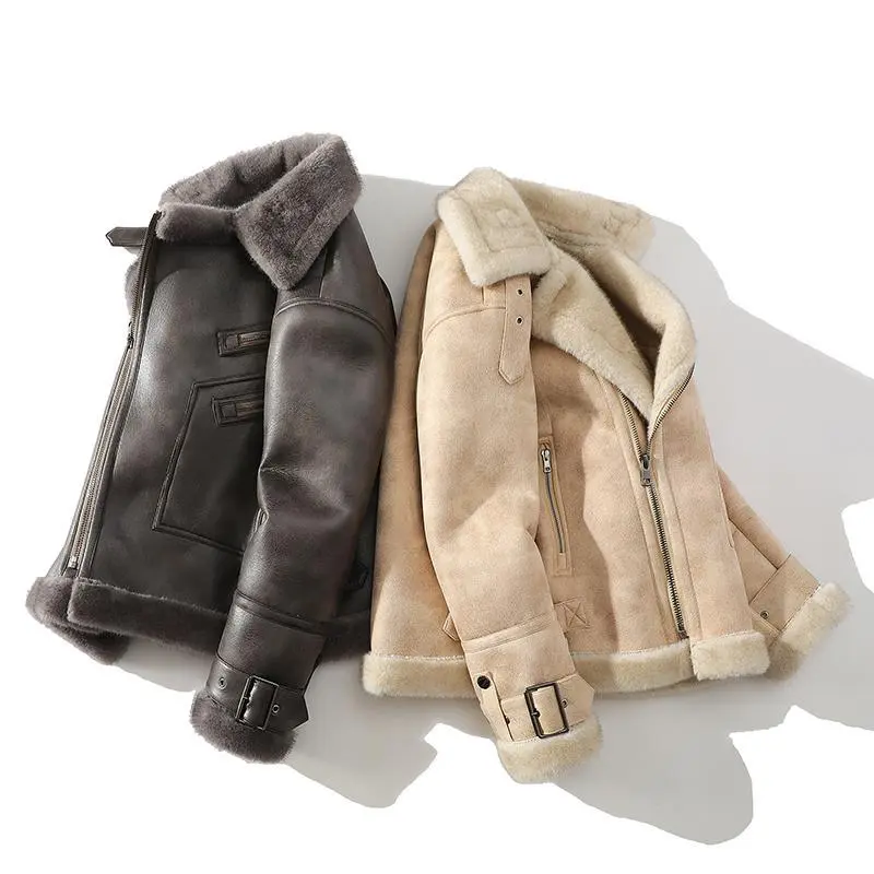 Textured Faux Leather Bomber Jacket