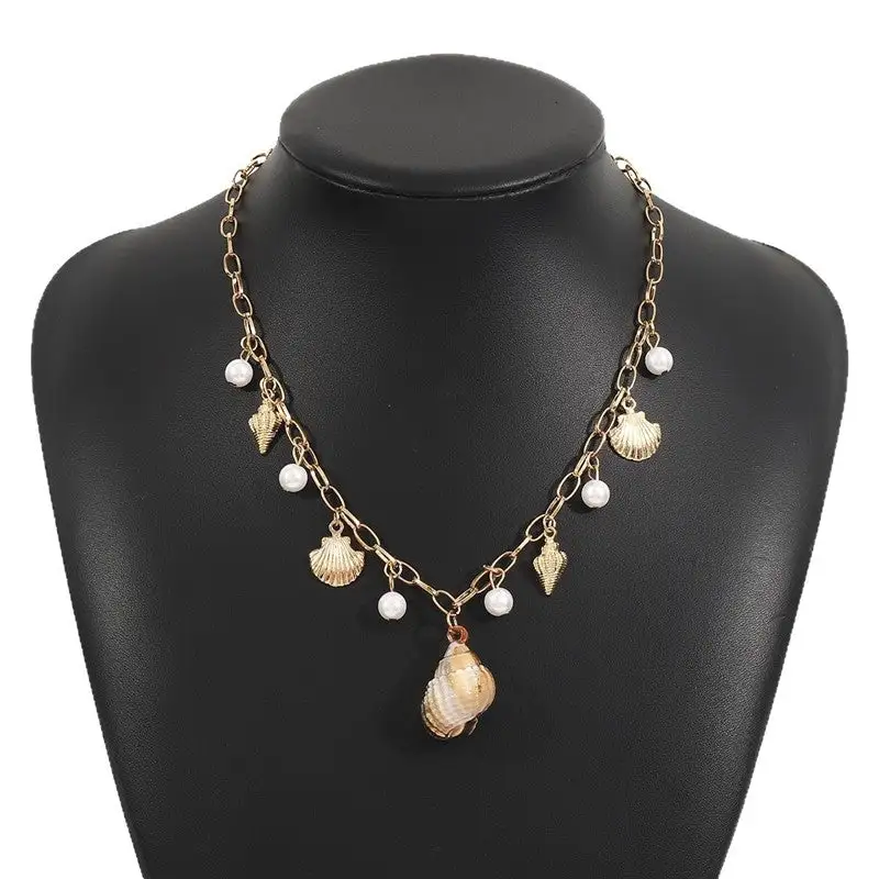 Starfish Shell Fringe Necklace