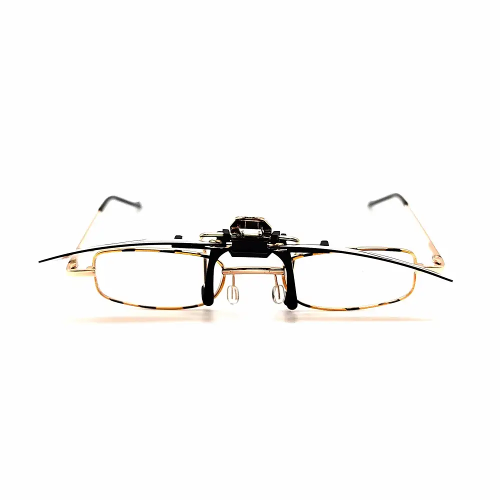 58mm Rectangular Polarized Flip-Up Clip-On Sunglasses