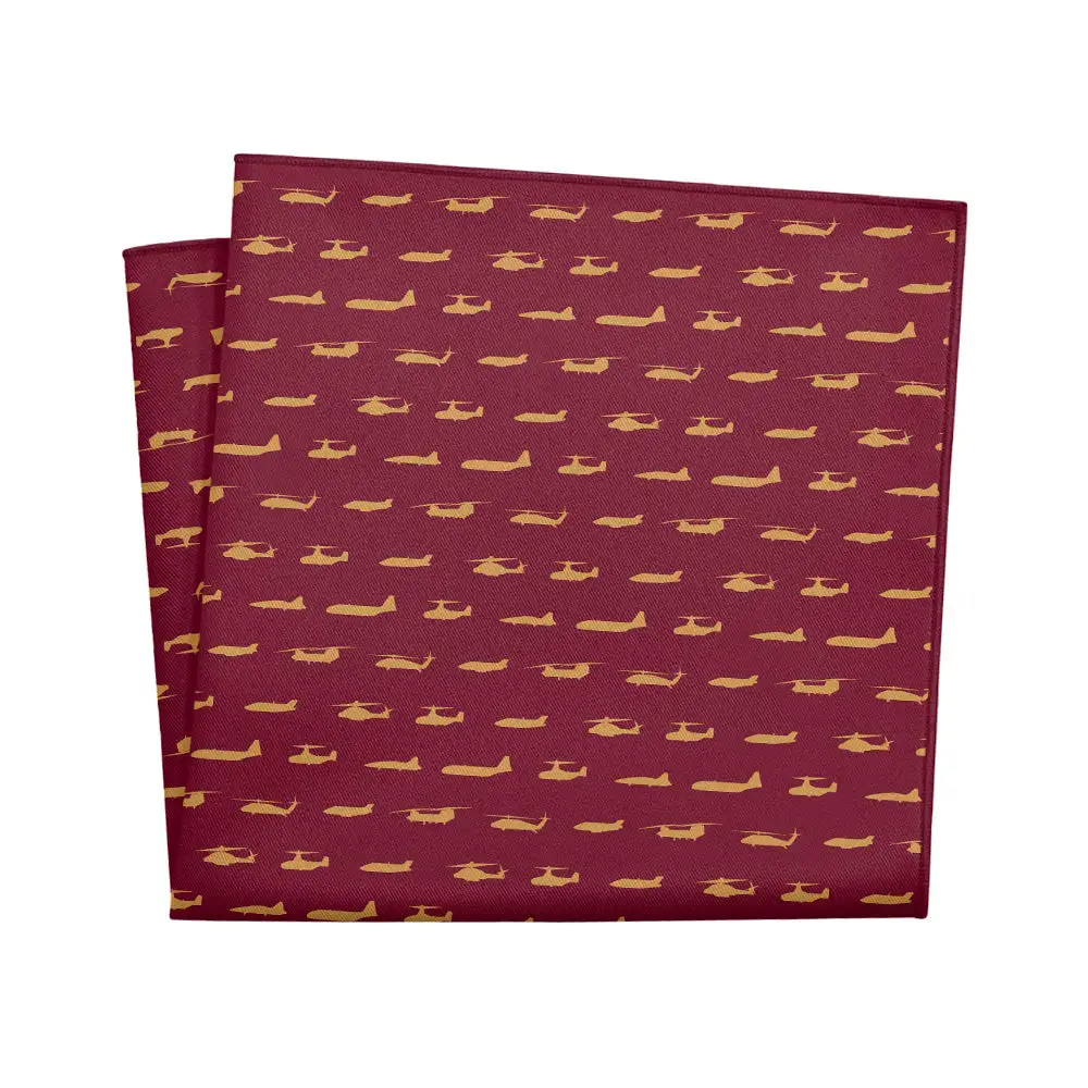 Modern Decorative Military Motif Pocket Square