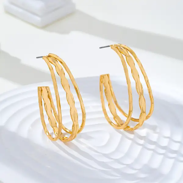 Tone Triple Layer Hoop arrings