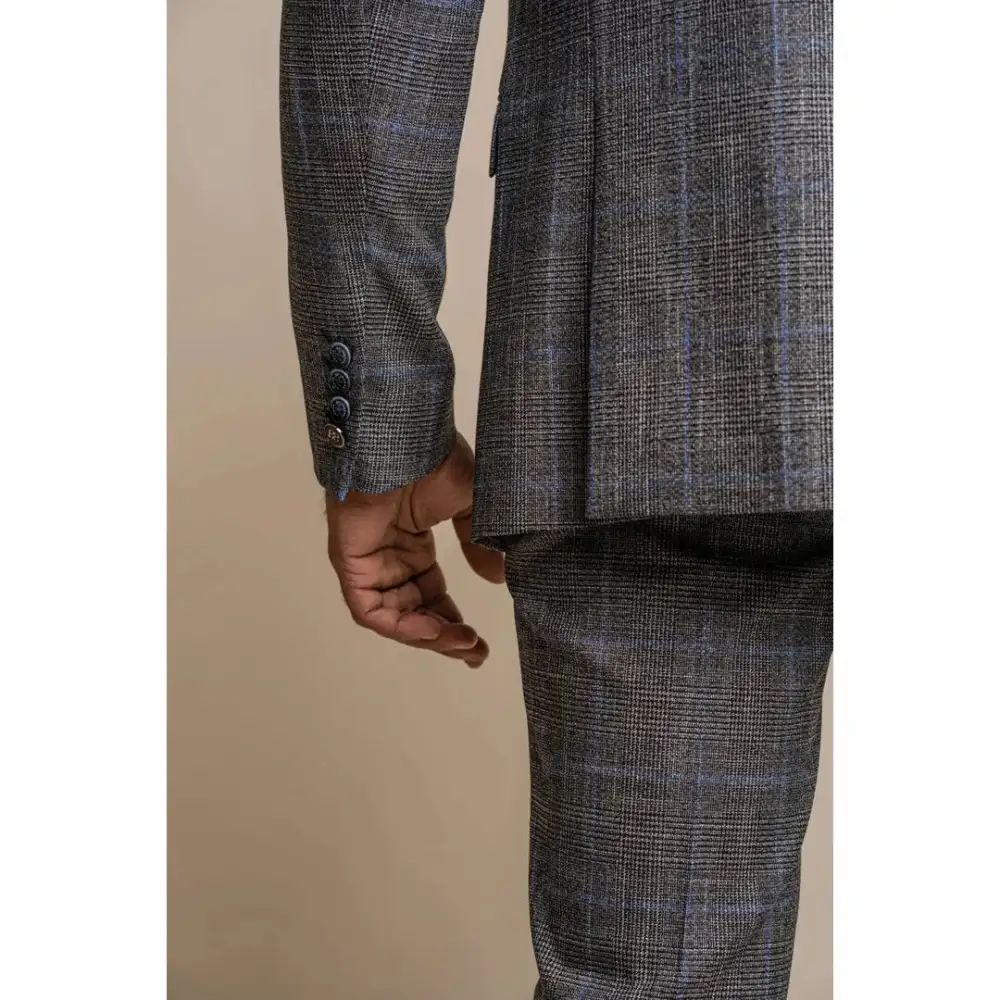 Power Men S Grey Check Blazer