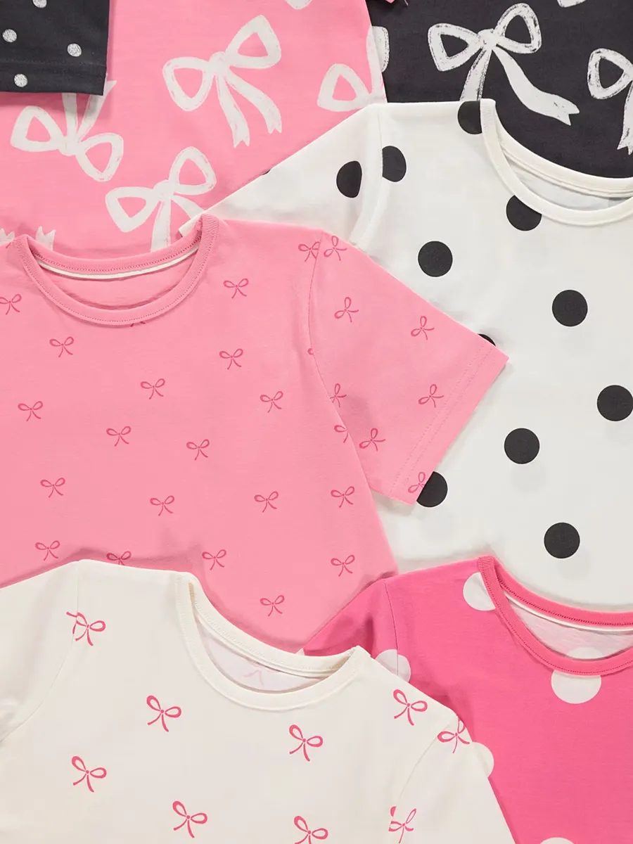 Bow and Spots Short Pyjamas 7 Pack