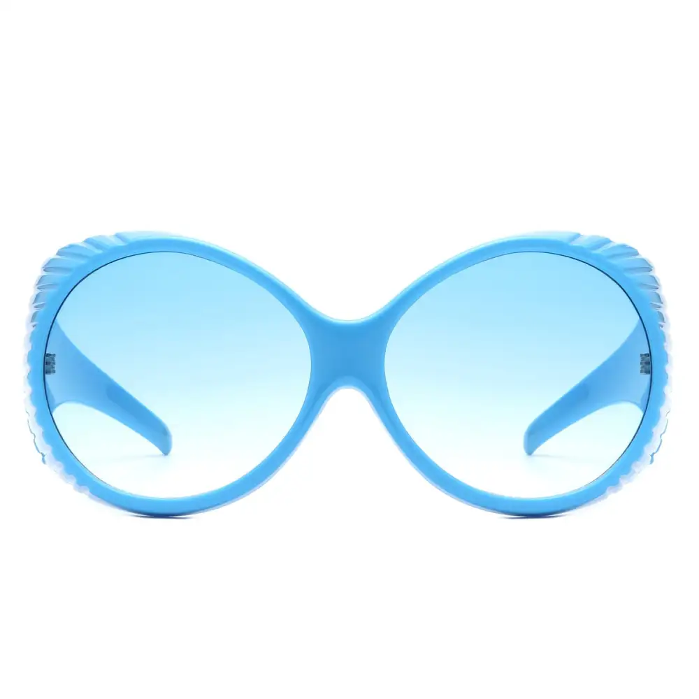 Round Wraparound Frame Sunglasses