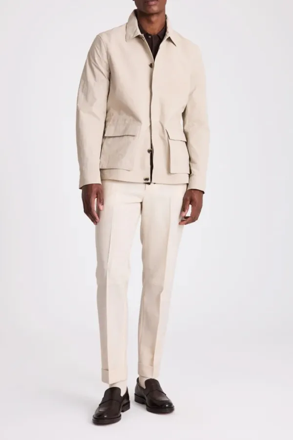 Sleek Taupe Men's Outdoor Jacket