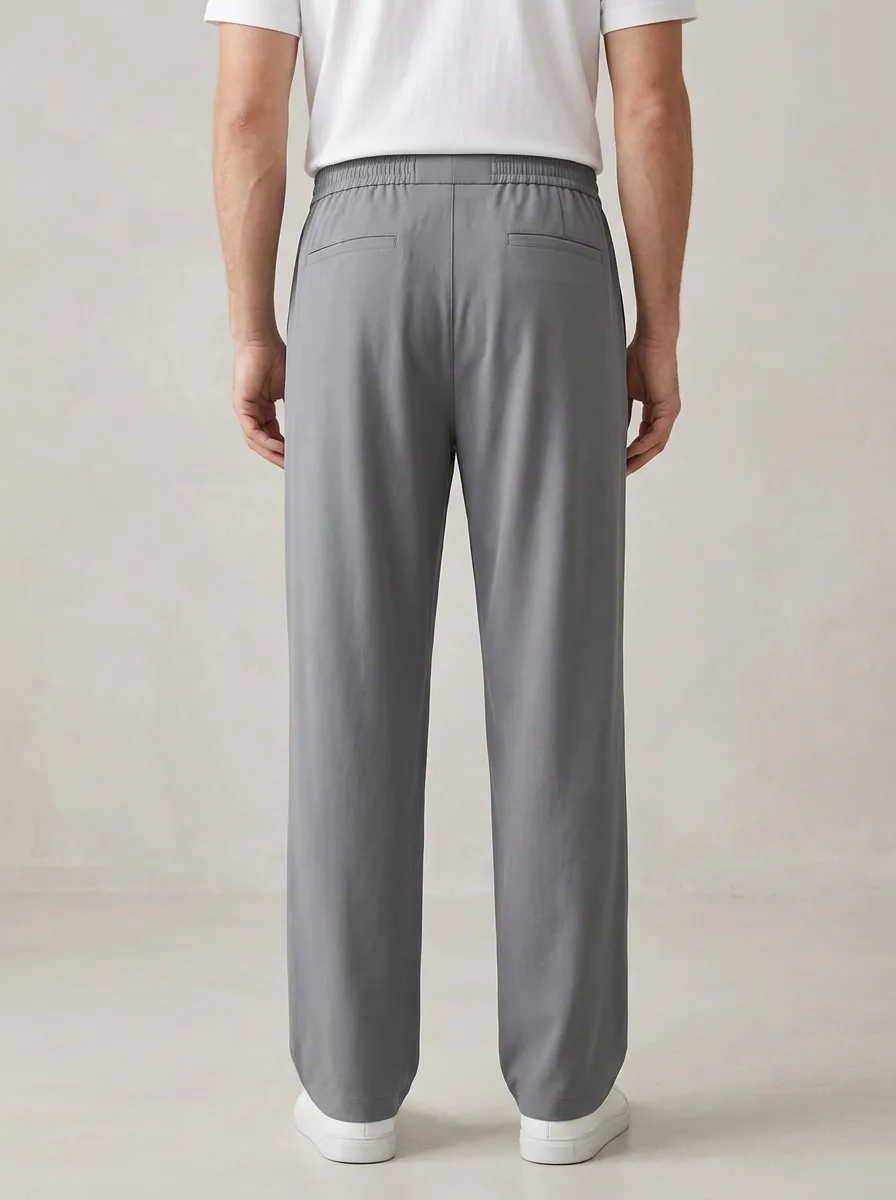 Men's Ice Silk Straight-Leg Minimalist Casual Pants
