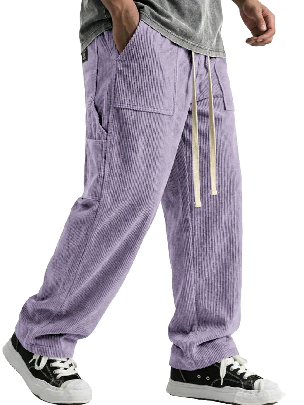Relaxed Corduroy Pocket Trousers
