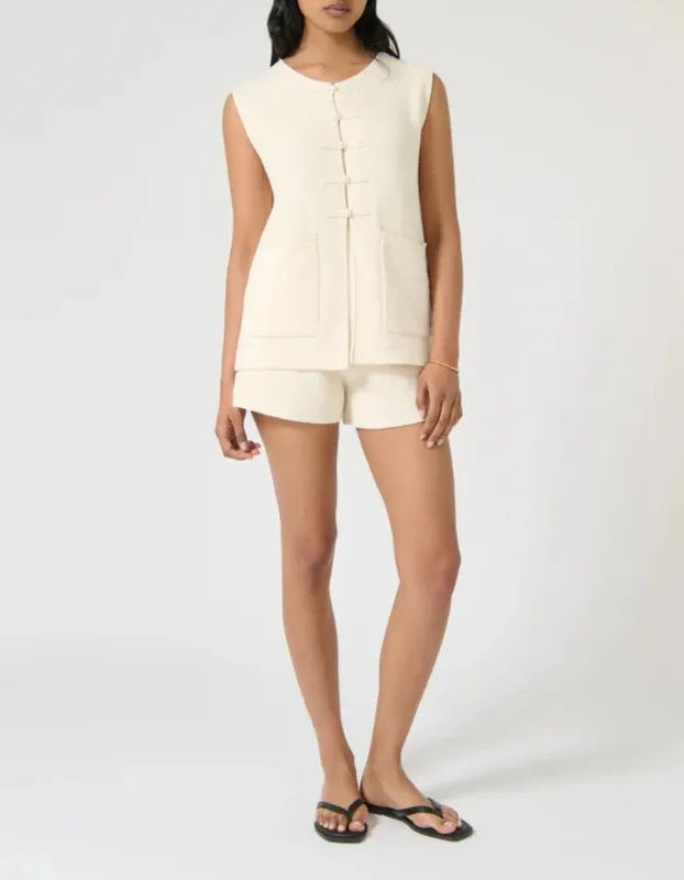 Ivory Knit Shorts