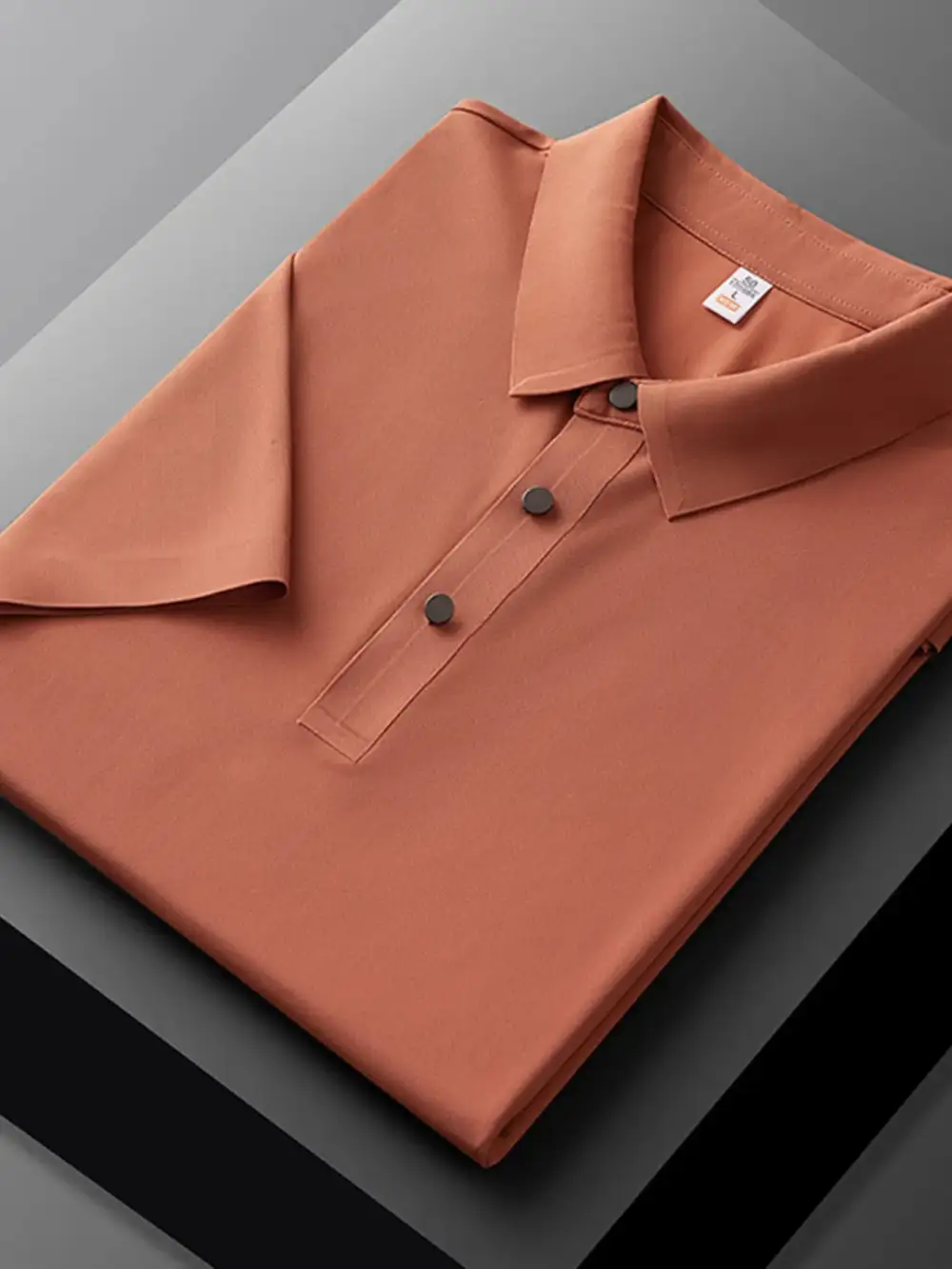 Button Detail Short Sleeve Collared Polo Shirt