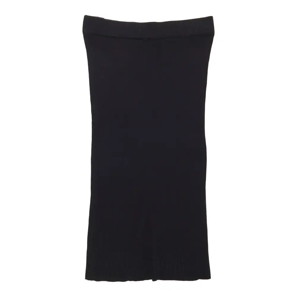 Ribbed Slit Maxi Skirt