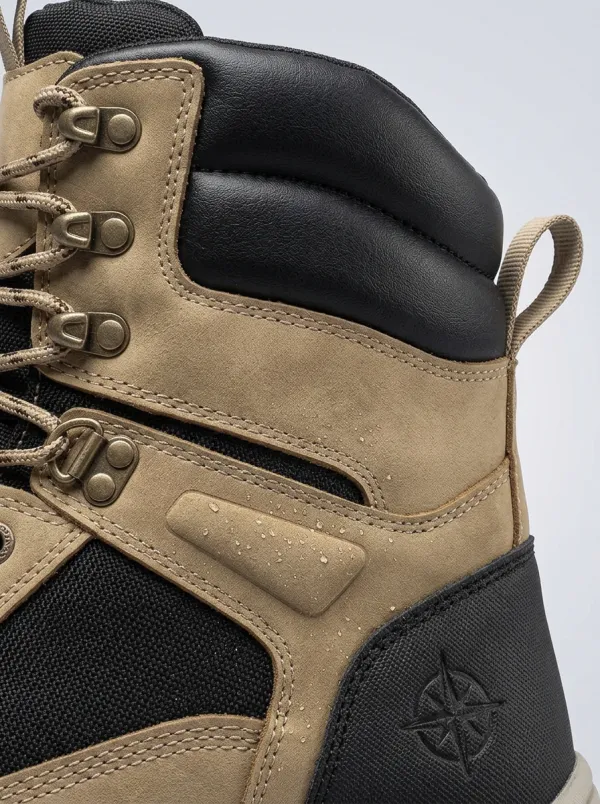Men's Waterproof Compass Logo Printed Work Boots