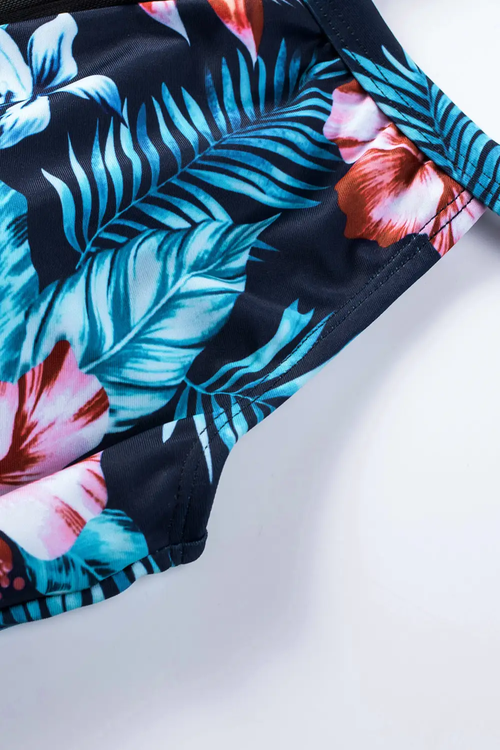 Mesh Accent Floral One-piece Swimwear