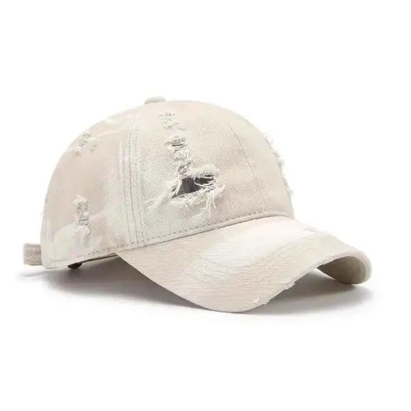 Distressed Adjustable Cotton Hat
