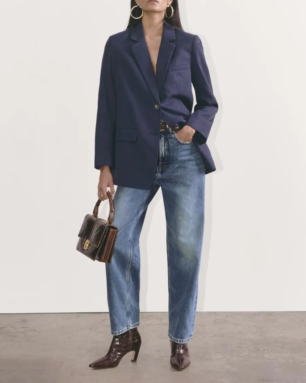 Straight-Leg High-Waisted Jeans