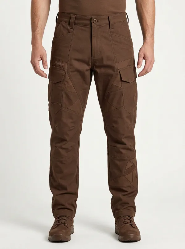 Men's Geometric Overlay Cargo Work Pants