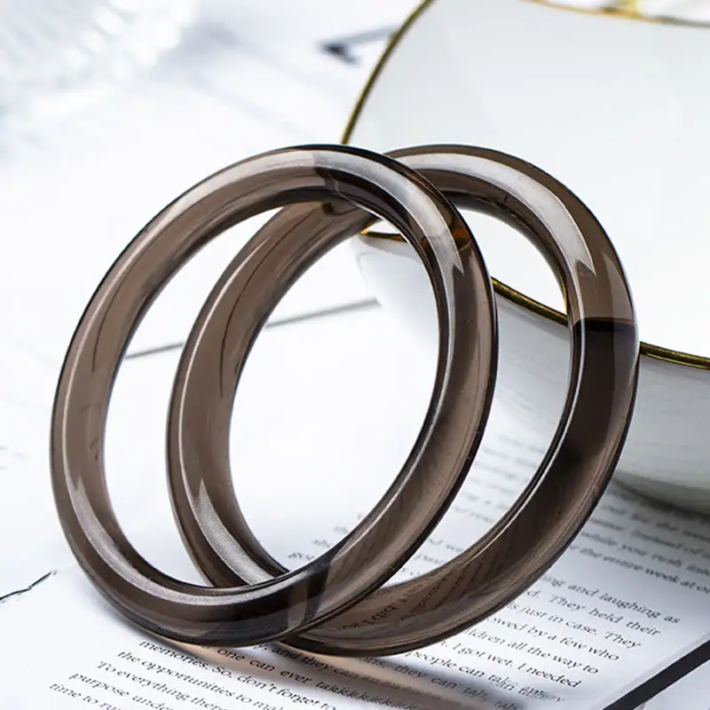 Lce Obsidian Bangle Bracelet