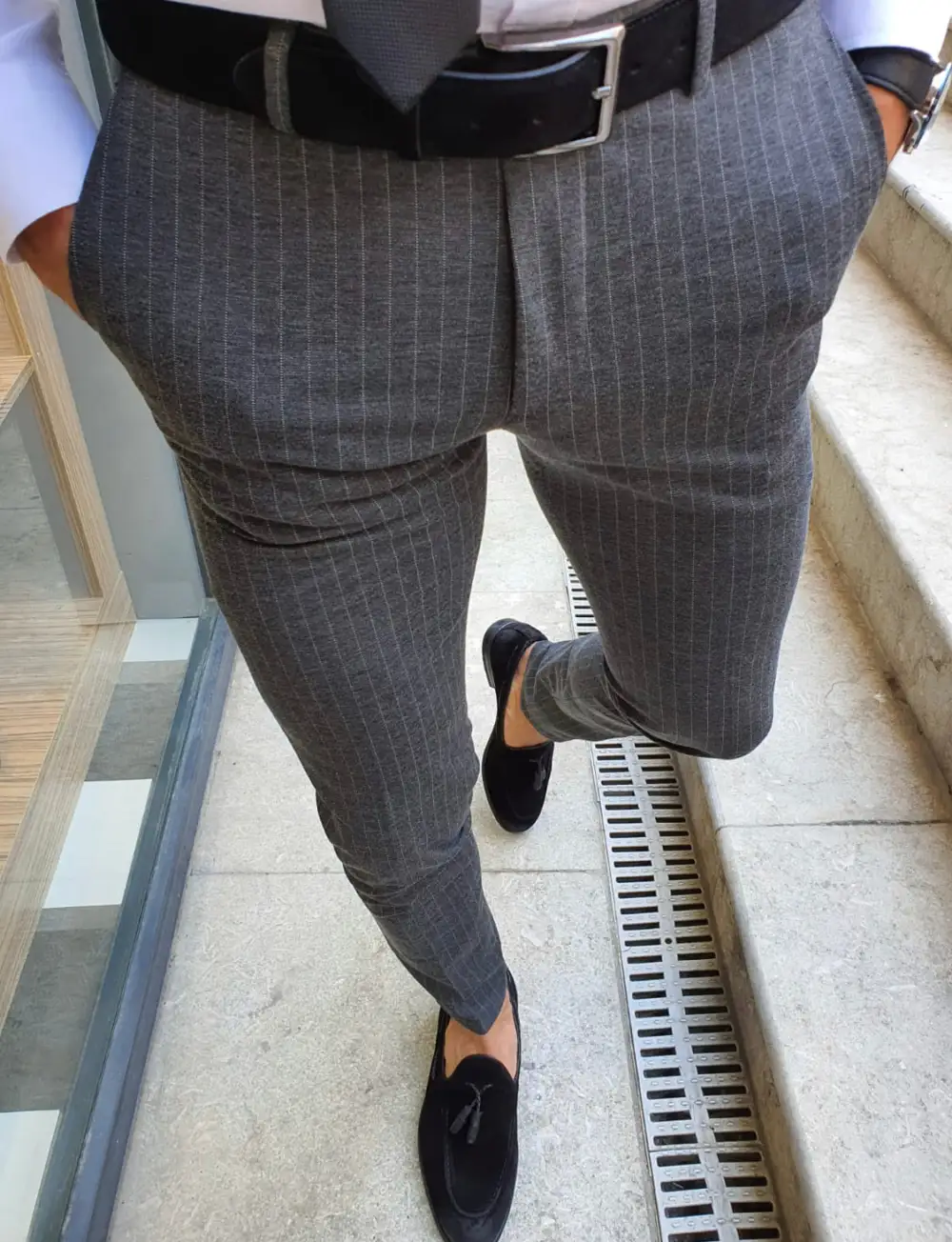 Modern Office Ready Slim Fit Refined Tailored Trousers