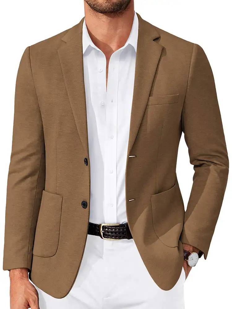 Soft Touch Business Casual Two Buttons Suit Jacket Blazer Coat