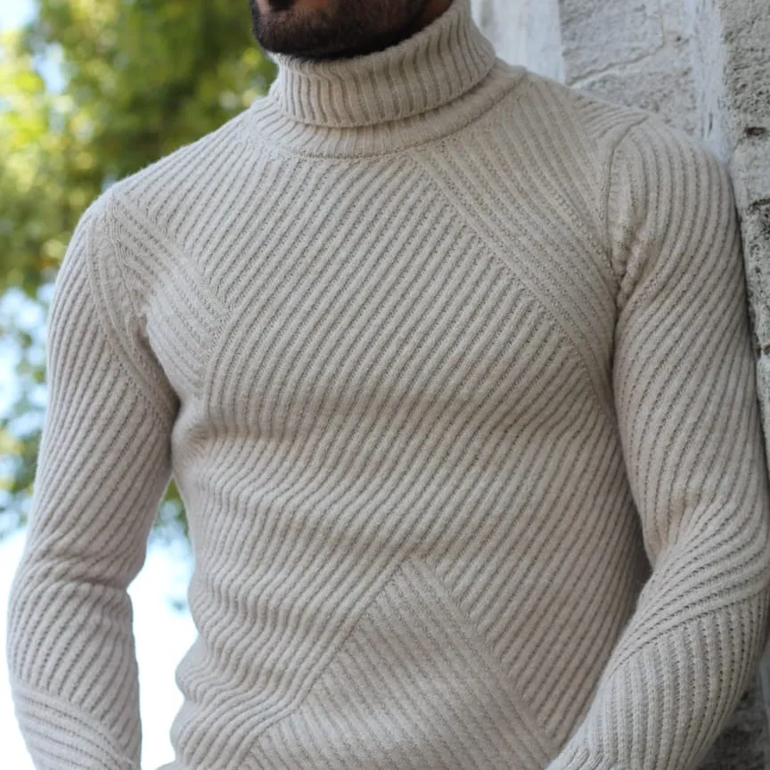 Turtleneck Slim Fit Knit Sweater