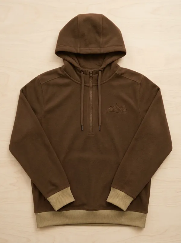 Men's Mountain Pine Embroidered Quarter-Zip Hoodie