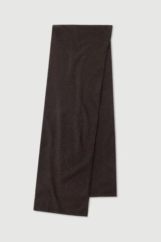 Cocoa Brown Merino Wool Scarf