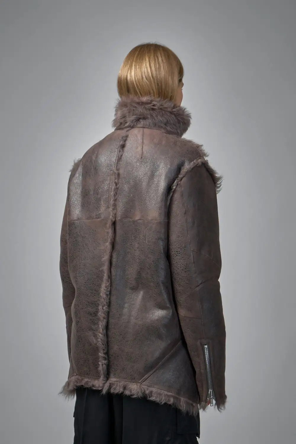 Leather Zip-Front Jacket