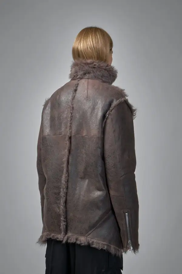 Leather Zip-Front Jacket