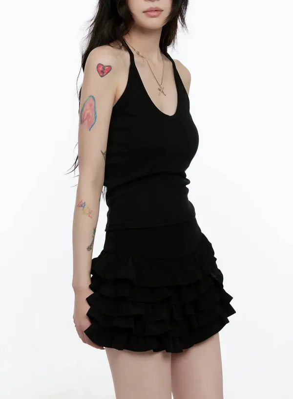 U-Neck Halter Tank Top