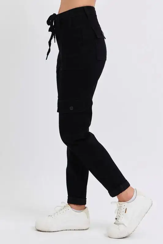 High Waist Cargo Cuffed Plus Joggers Jogger Pants