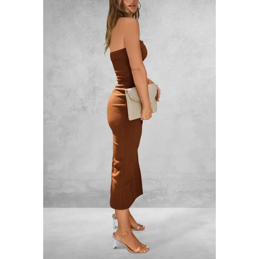 Slit Slit Tube Midi Dress