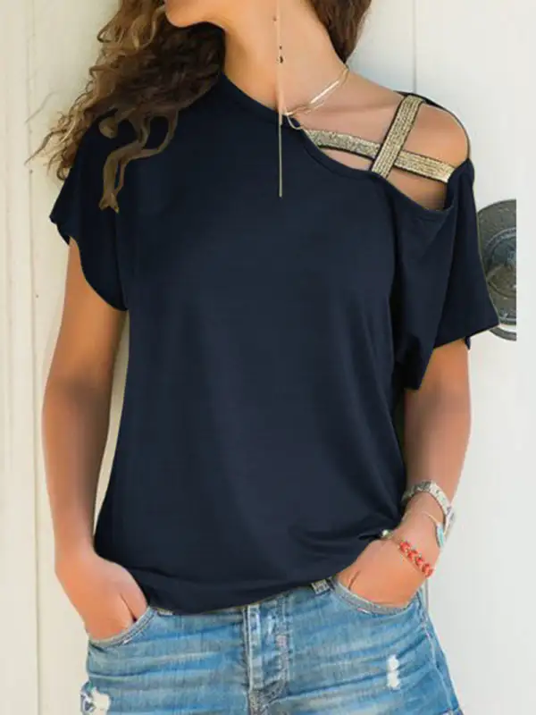 Refined Short-Sleeve Knit T-Shirt