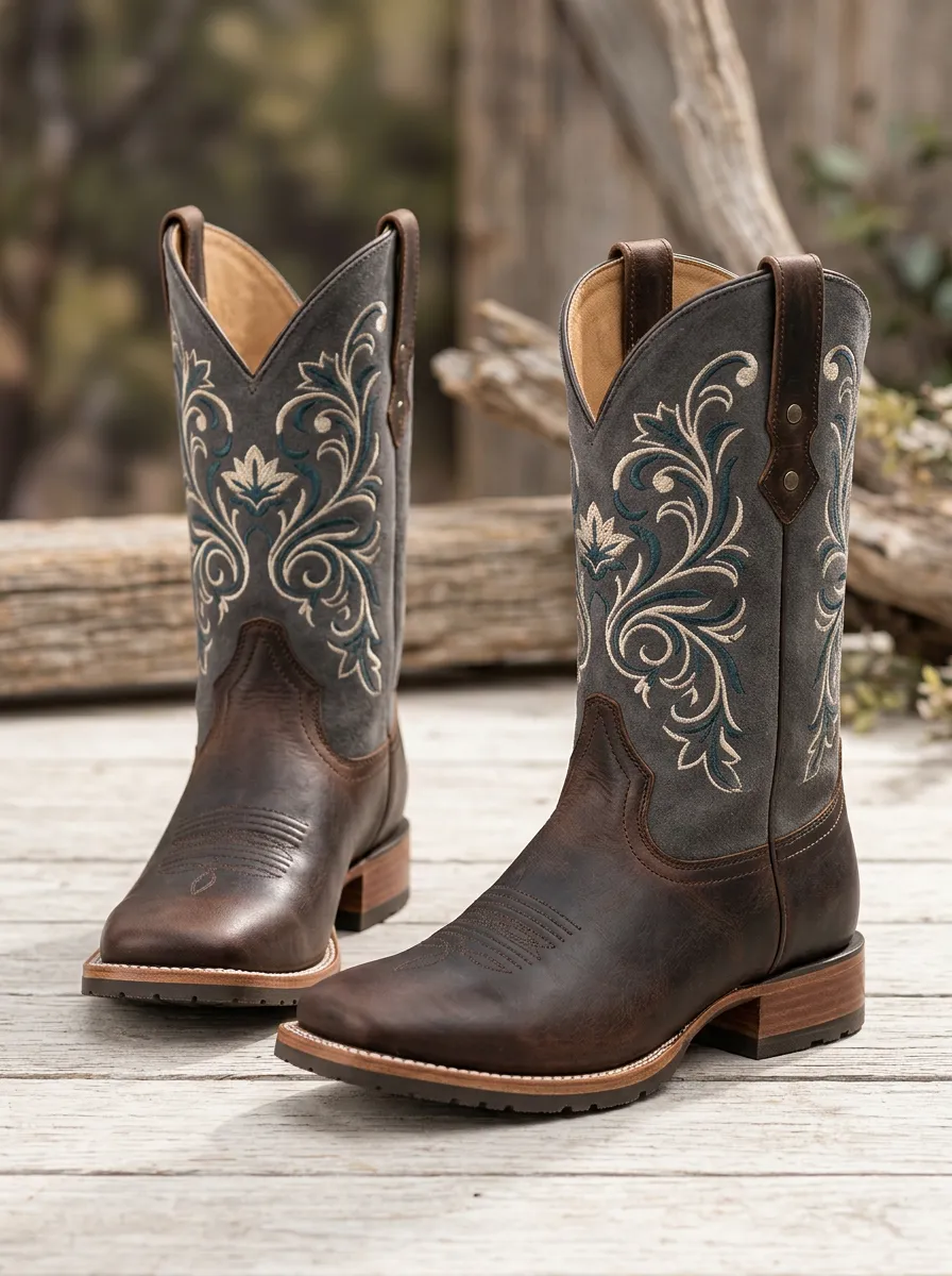 Women’s Floral Embroidered Cowgirl Western Boots