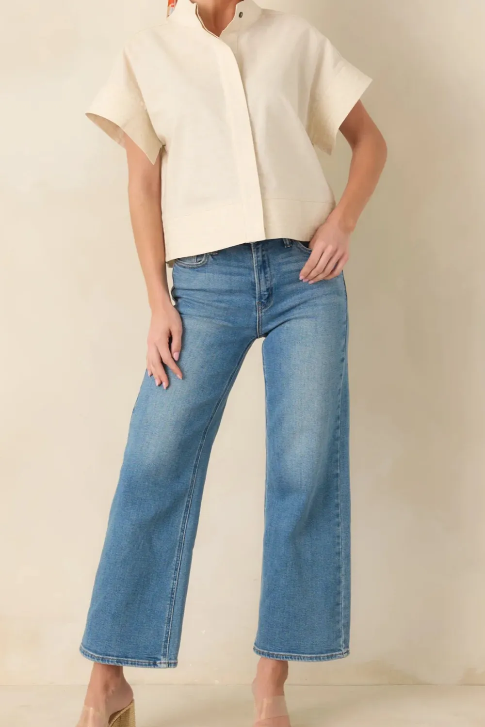 Light Wash Wide Leg Jeans