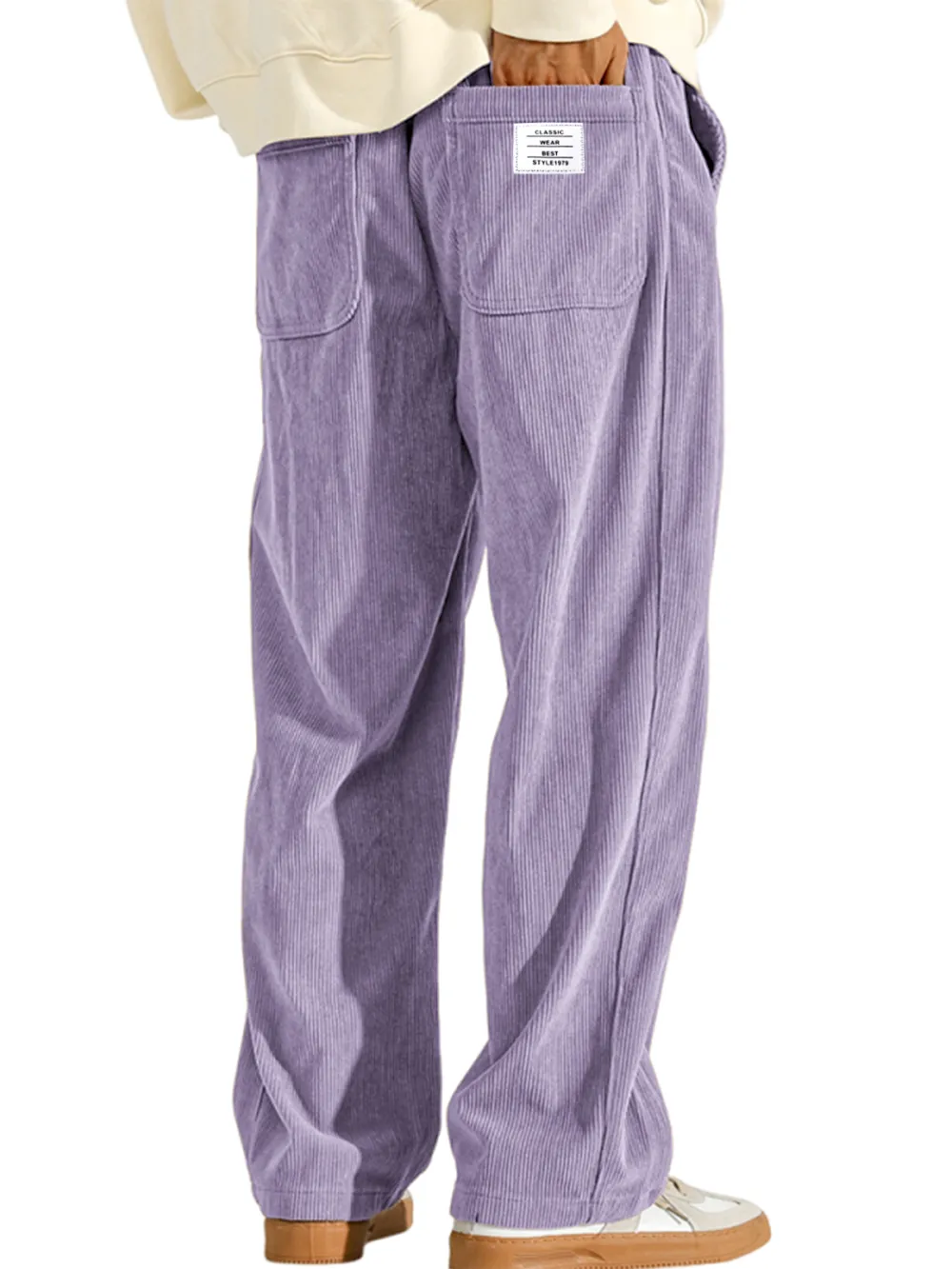 Garment Washed Corduroy Utility Pants