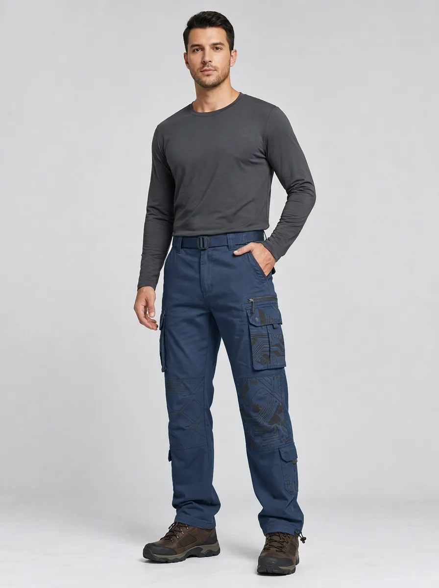 Men's Charcoal Grey Tech Circuit Tactical Cargo Pants