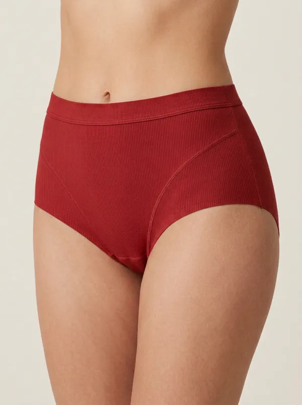 Women's Refined High-Waisted Ribbed Panties