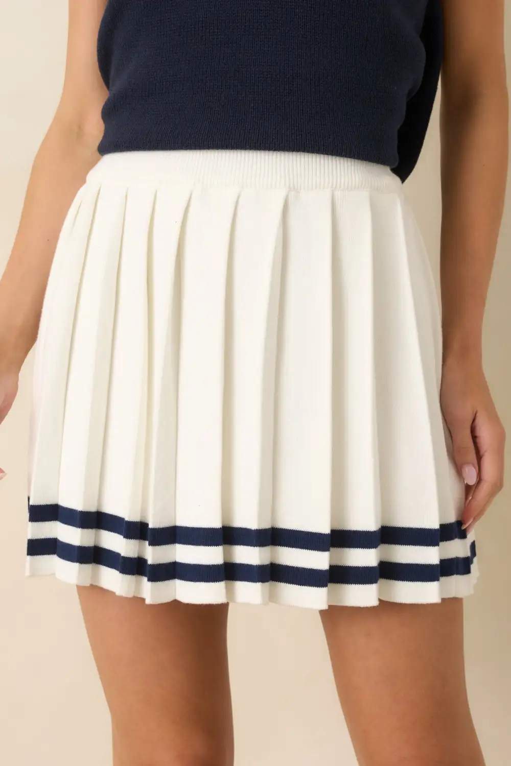Pleated For What' Next Pleated Mini Skirt