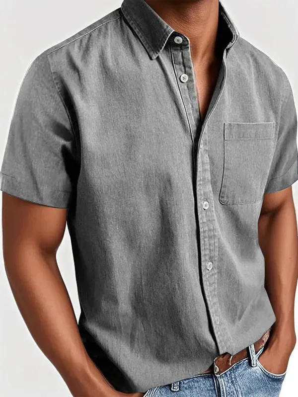 Garment Washed Utility Shirt