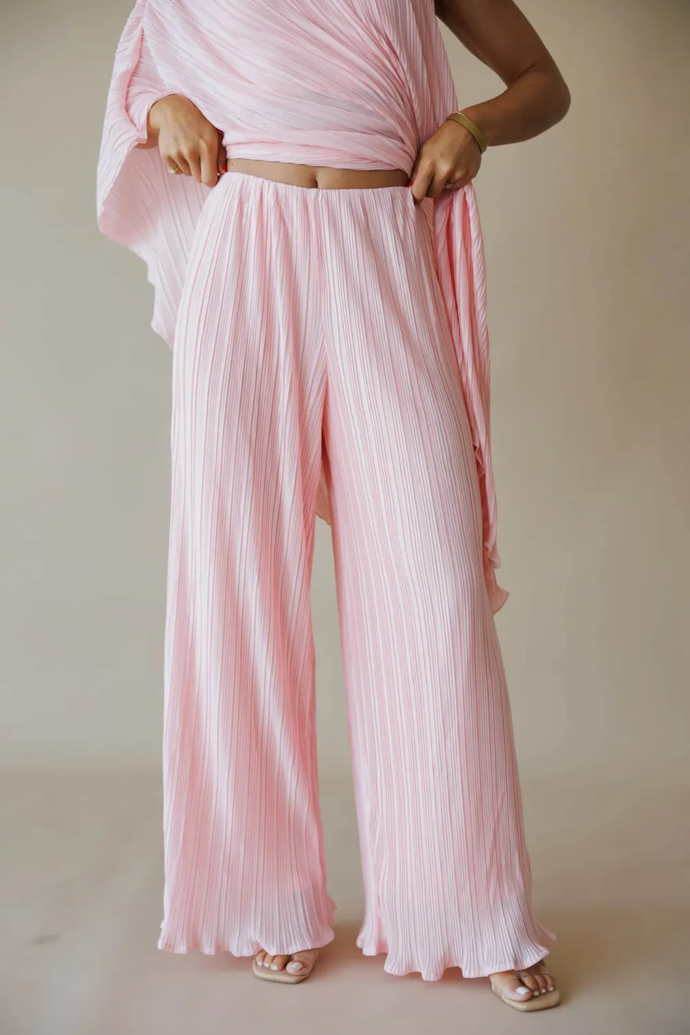 Pleated Ruffled Pants