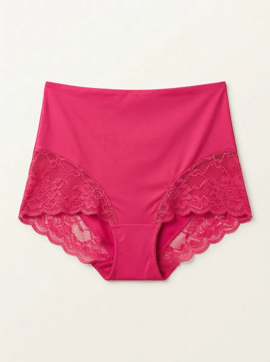 Comfort High-Waisted Floral-Lace Lace-Trimmed Panties