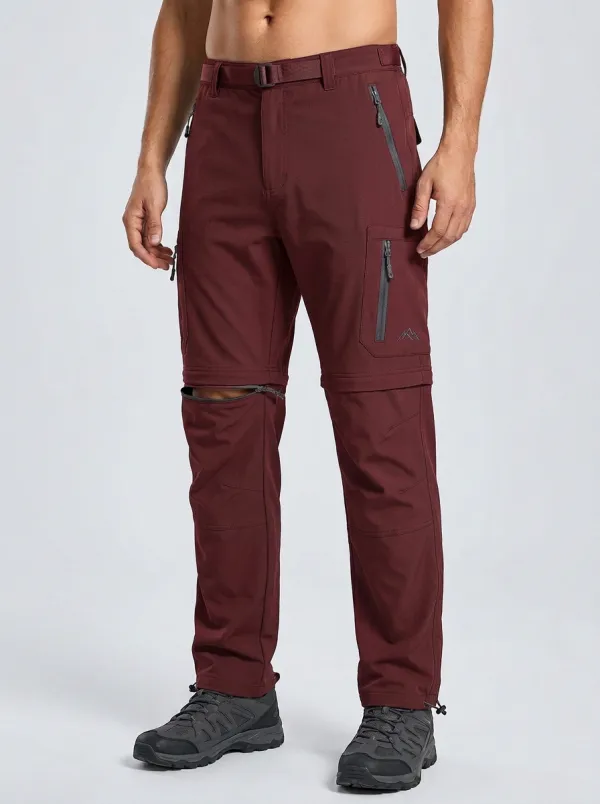 Men's Range Hiking Mountain Graphic Waterproof Zip-Off Tactical Cargo Pants