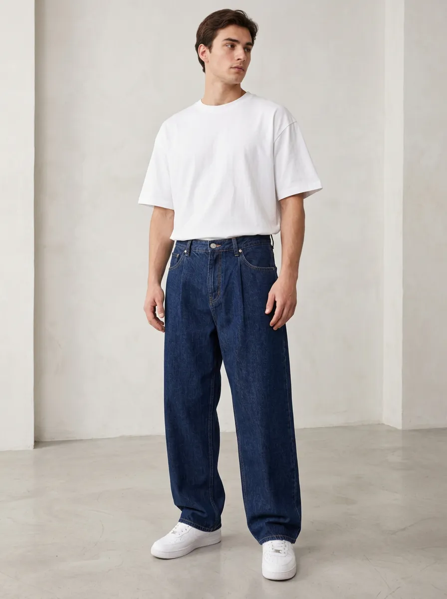Men's Comfort Loose Fit Relaxed Denim Jeans