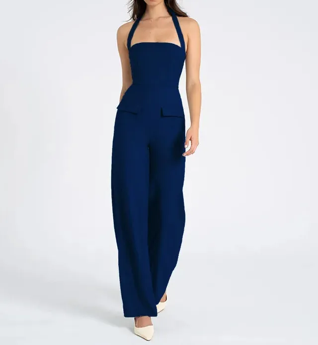 Chic Cocktail Elegant Halter Jumpsuit