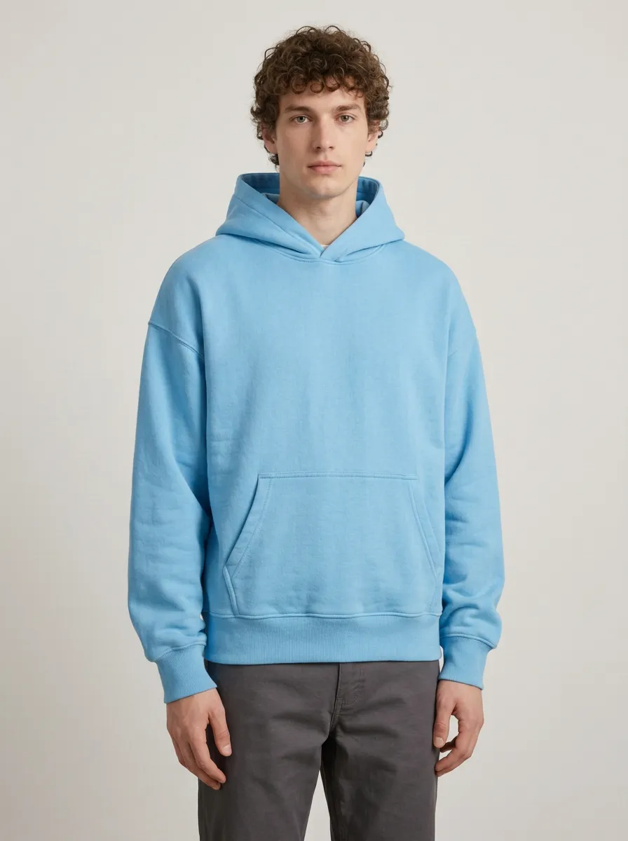 Unisex Printed Relaxed Layer Pullover Hoodie
