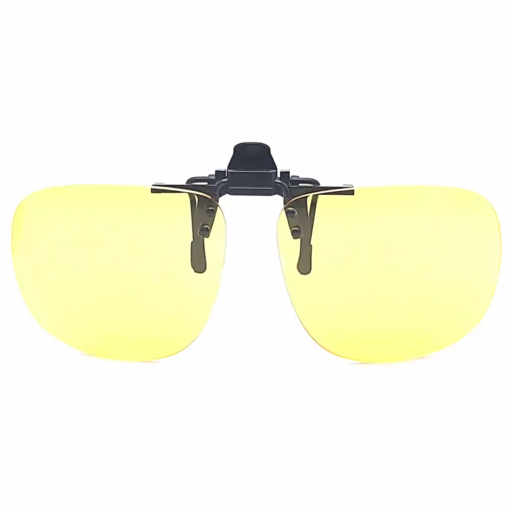 60mm Navigator Yellow Lens Flip-Up Clip-On Sunglasses